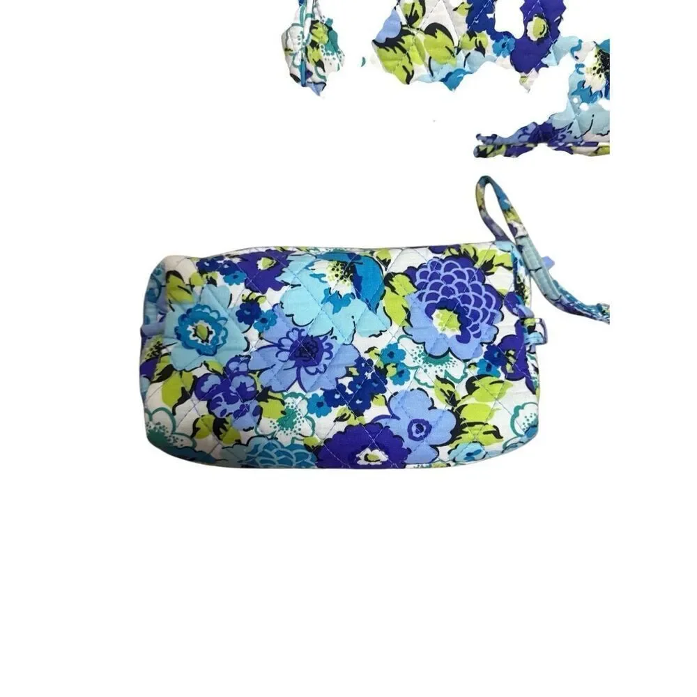 Vera Bradley Women's Quilted Blueberry Blooms Mini Backpack with Pouch Blue Mini